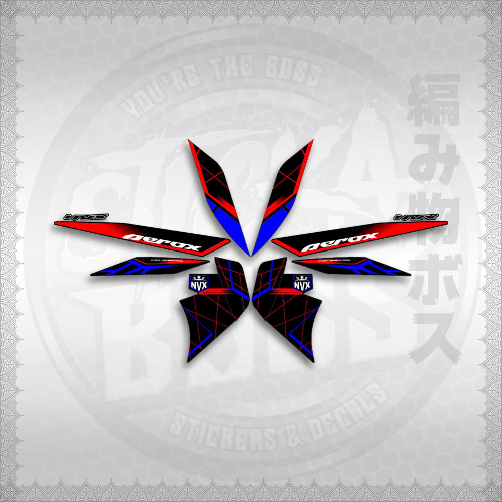 STICKER DECALS for AEROX V2 MALAYSIAN (AV2MAMABO) By STICKABOSS (SOFIE LAMINATED WATERPROOF)