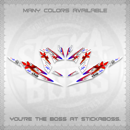 CLICK 125 V4 FOR WHITE DECALS (2026 ARAI STAR RACING DESIGN) STICKER DECALS By STICKABOSS