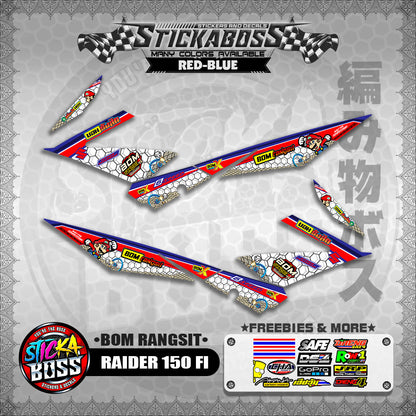 RAIDER 150 FI INDO DECALS ( BOM RANGSIT )【WITH FREEBIES】