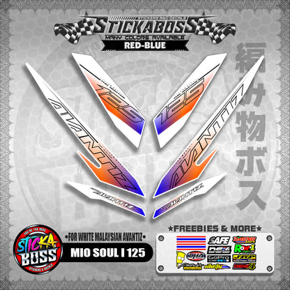 MIO SOUL I 125 STICKER DECALS ( FOR WHITE MALAYSIAN AVANTIZ )【WITH FREEBIES】