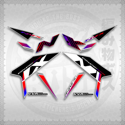 STICKER DECALS for AEROX V3 ALPHA TURBO INDO (AV3SHBOST) By STICKABOSS (SOFIE LAMINATED WATERPROOF)