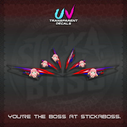 MIO SPORTY UV TRANSPARENT DECALS (2026 ANYA MOTIF DESIGN)STICKER DECALS By STICKABOSS