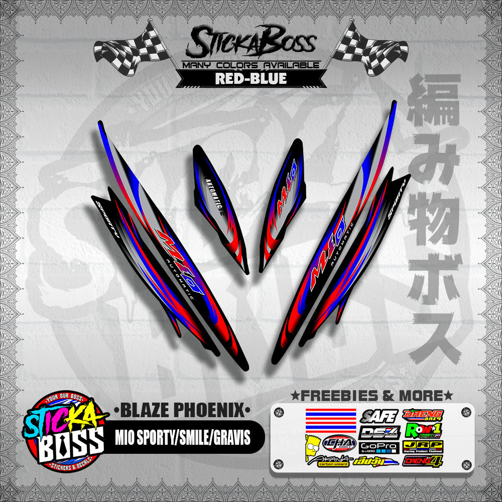 MIO SPORTY / SMILE / GRAVIS DECALS ( BLAZE PHOENIX )【WITH FREEBIES】