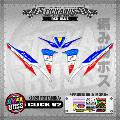 CLICK V2 STICKER DECALS ( 2025 PERTAMINA )【WITH FREEBIES】