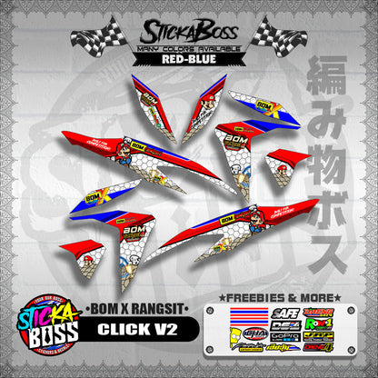 CLICK V2 INDO CONCEPT DECALS ( BOM X RANGSIT )【WITH FREEBIES】
