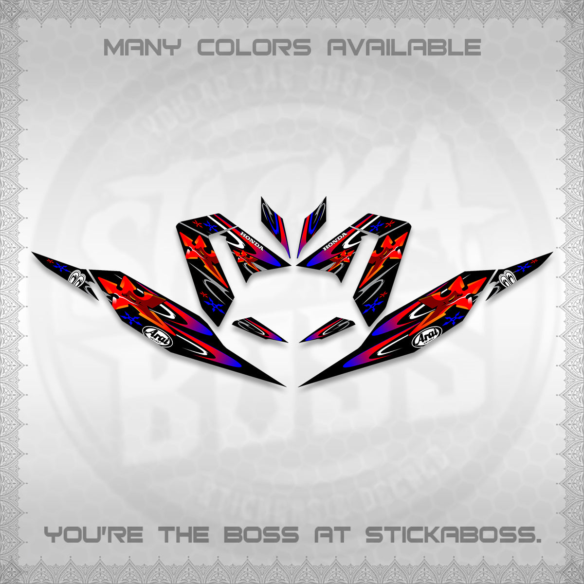 CLICK 125 V4 DECALS (2026 ARAI STAR RACING DESIGN) STICKER DECALS By STICKABOSS