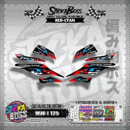 MIO I 125 DECALS ( EGO SOLARIZ FIRE CUSTOM )【WITH FREEBIES】