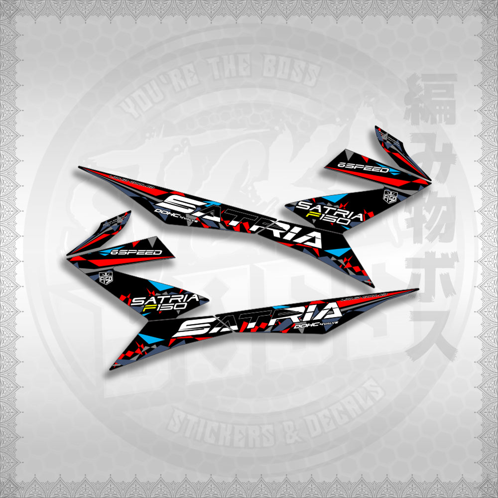 STICKER DECALS for RAIDER 150 FI (RFISATHMATH03) By STICKABOSS (SOFIE LAMINATED WATERPROOF)