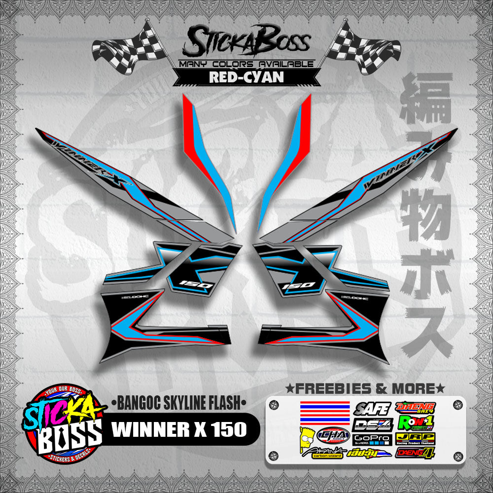 WINNER X 150 DECALS ( BANGOC SKYLINE FLASH )【WITH FREEBIES】