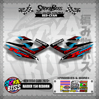 RAIDER 150 REBORN DECALS ( NEW R150 CARB 2023 )【WITH FREEBIES】