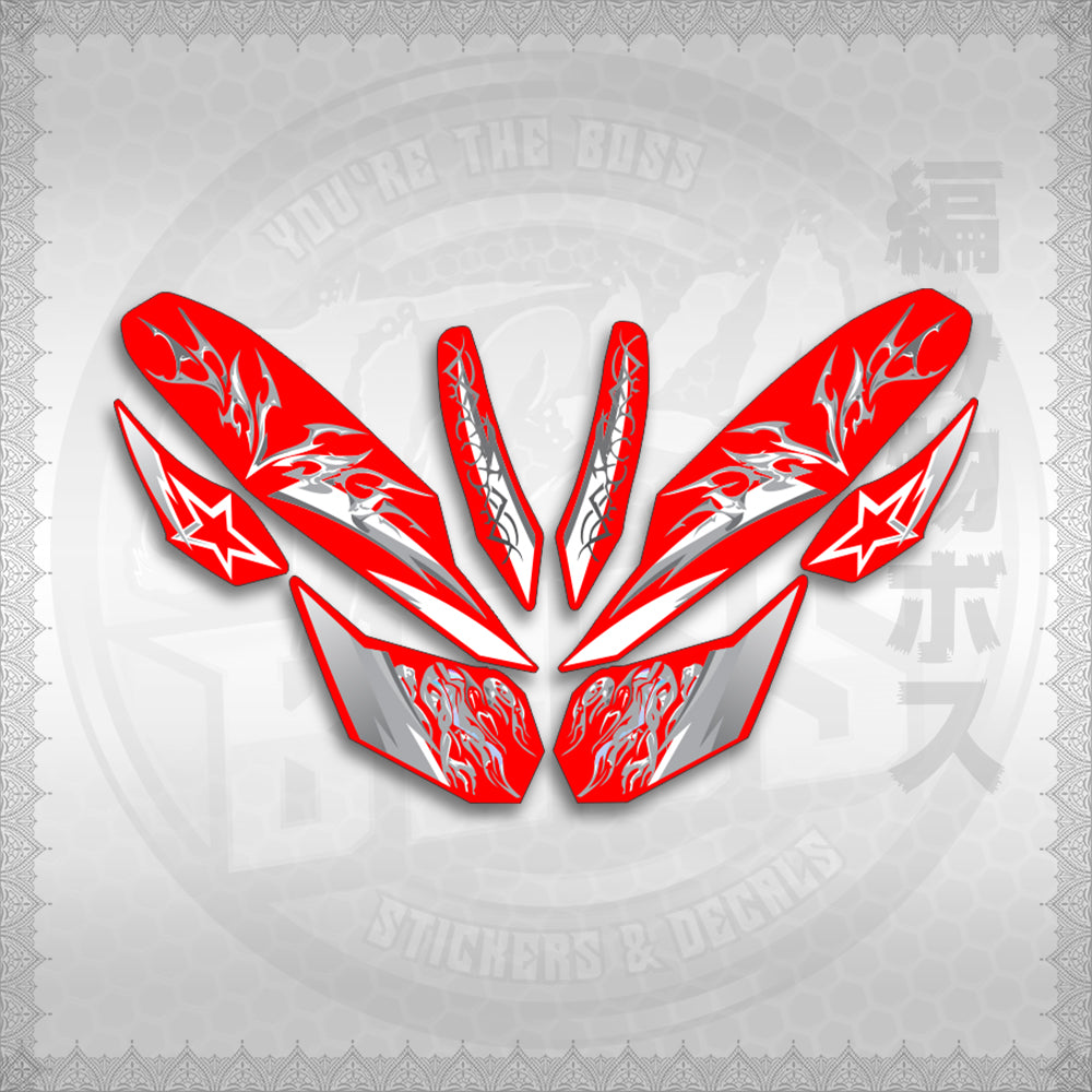 STICKER DECALS for CLICK 125 V3 (CV3VALEKYSH) By STICKABOSS (SOFIE LAMINATED WATERPROOF)