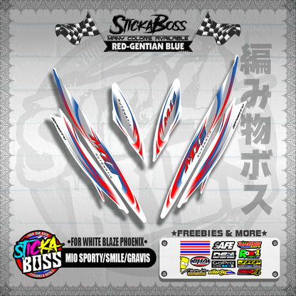 MIO SPORTY / SMILE / GRAVIS DECALS ( FOR WHITE BLAZE PHOENIX )【WITH FREEBIES】
