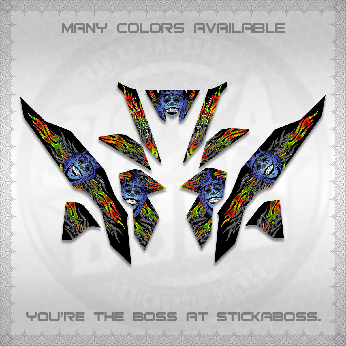 CLICK V3 DECALS (SoloLevelingSmiley Design) STICKER DECALS By STICKABOSS