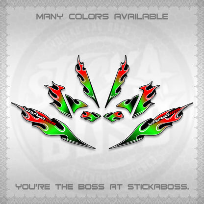 CLICK 125 V4 VARIO DECALS (2026 MOTIF FLAME 2 TONE)STICKER DECALS By STICKABOSS