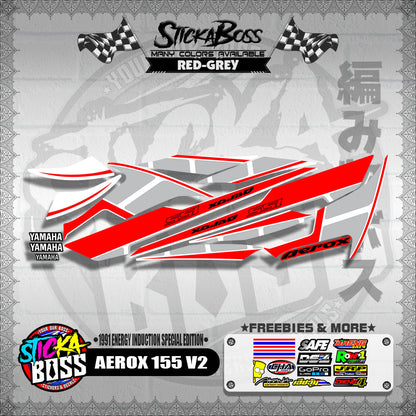 AEROX 155 V2 DECALS ( 1991 ENERGY INDUCTION SPECIAL EDITION )【WITH FREEBIES】
