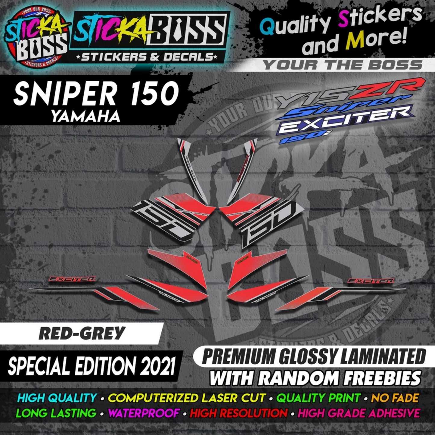 SNIPER 150 Stock Decals ( Special Edition 2021 ) [ MALAYSIAN CONCEPT / EXCITER 150 / Y15ZR ]