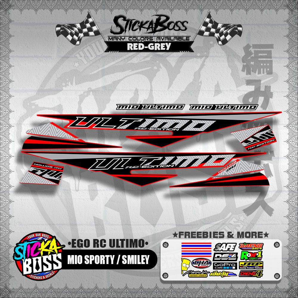 MIO SPORTY / SMILEY DECALS ( EGO RC ULTIMO )【WITH FREEBIES】