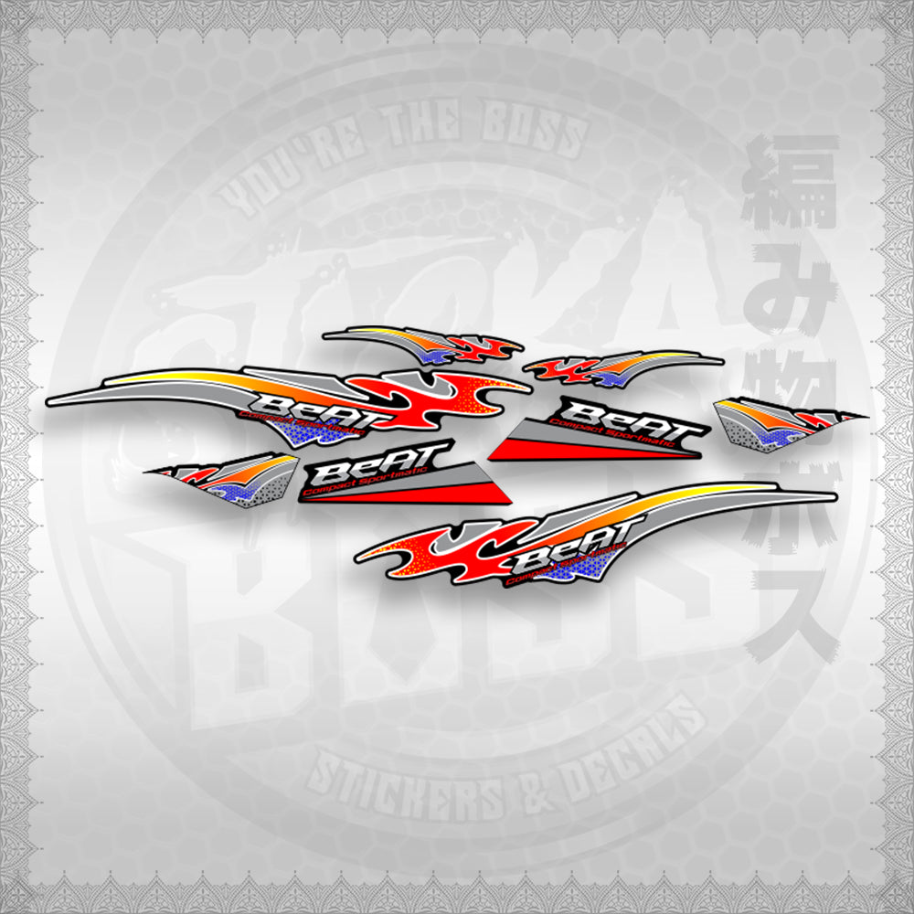 BEAT Fi V3 THAI CONCEPT ( FIERY EDGE V3 ) STICKER DECALS By STICKABOSS