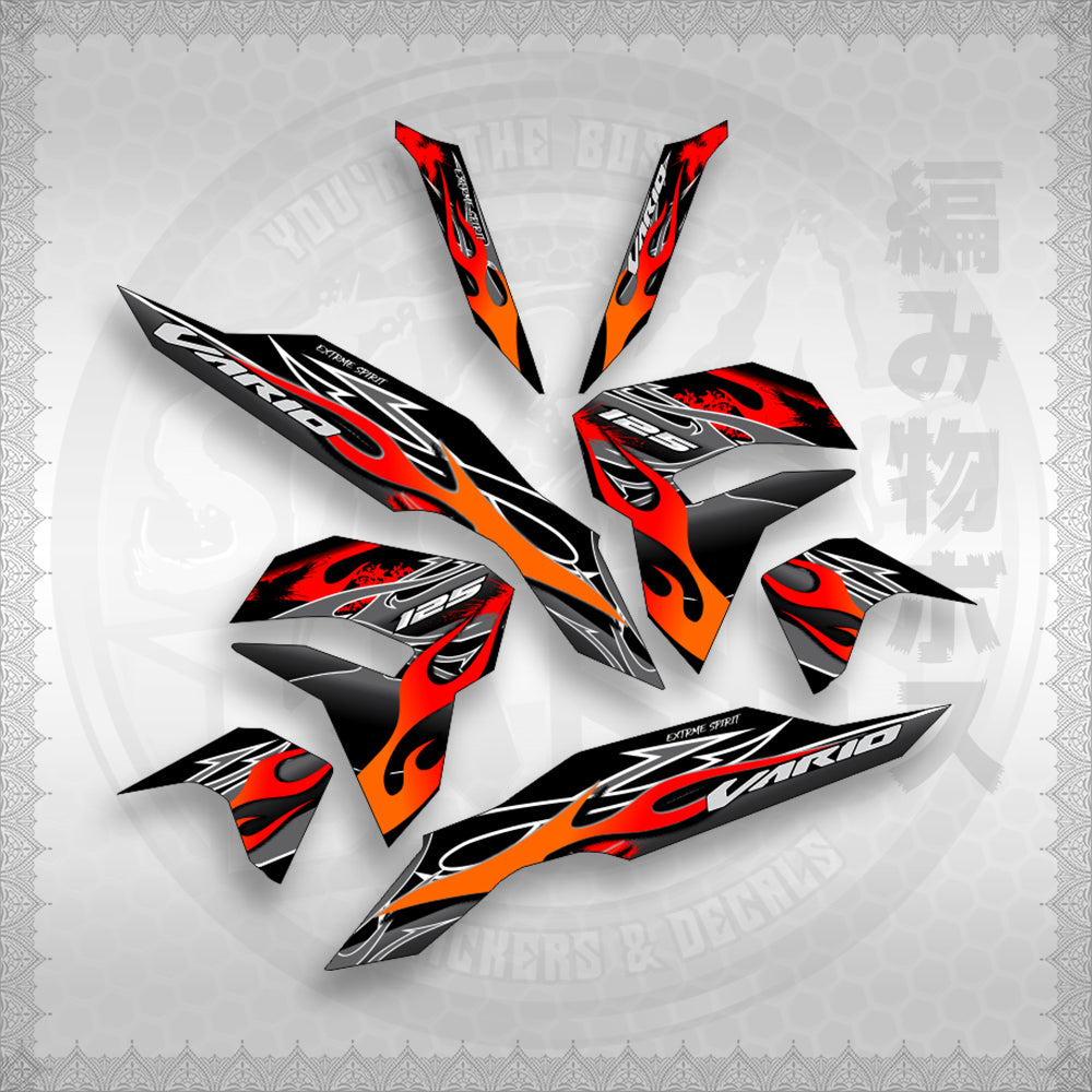 STICKER DECALS for CLICK 125 V3 MALAY CONCEPT (CV3TRXFIFL) By STICKABOSS (SOFIE LAMINATED WATERPROOF)