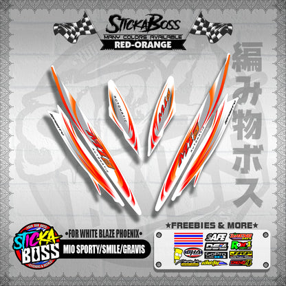 MIO SPORTY / SMILE / GRAVIS DECALS ( FOR WHITE BLAZE PHOENIX )【WITH FREEBIES】