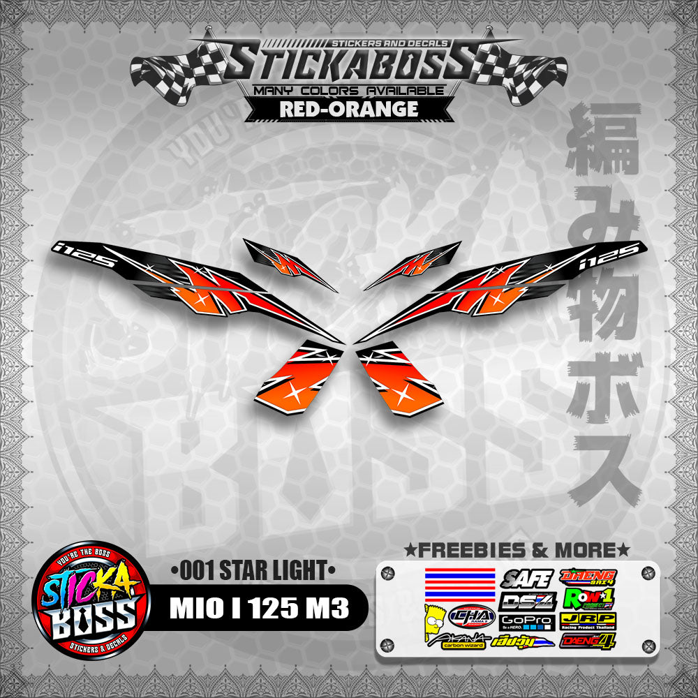 MIO I 125 M3 STICKER DECALS ( 001 STAR LIGHT )【WITH FREEBIES】