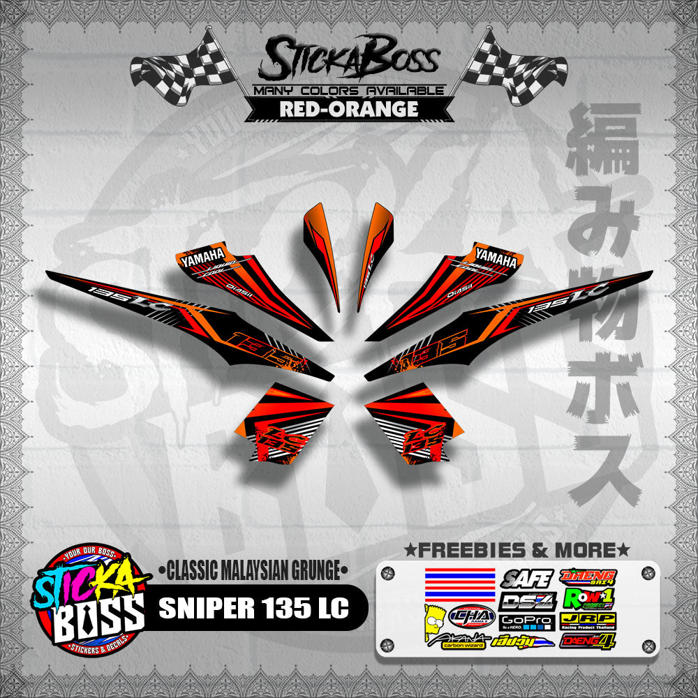 SNIPER 135 LC DECALS ( CLASSIC MALAYSIAN GRUNGE )【WITH FREEBIES】