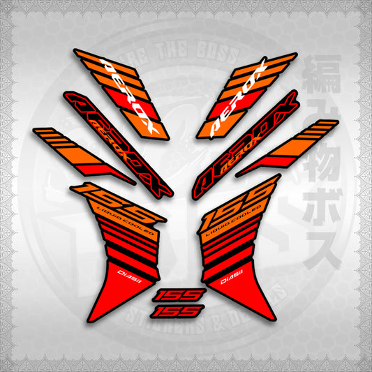 STICKER DECALS for AEROX V3 ALPHA TURBO INDO (AV3BAST) By STICKABOSS (SOFIE LAMINATED WATERPROOF)