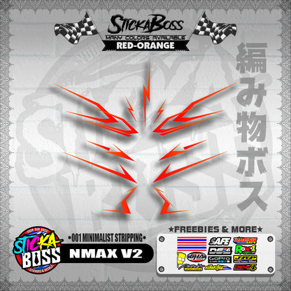 NMAX V2 DECALS ( 001 MINIMALIST STRIPPING )【WITH FREEBIES】