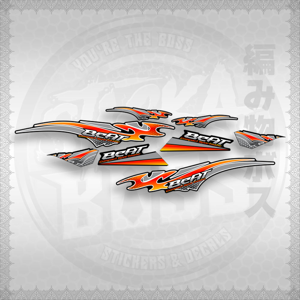 BEAT Fi V3 THAI CONCEPT ( FIERY EDGE V3 ) STICKER DECALS By STICKABOSS