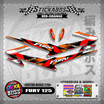 FURY 125 STICKER DECALS ( CUSTOM INJEKSI 2290 )【WITH FREEBIES】