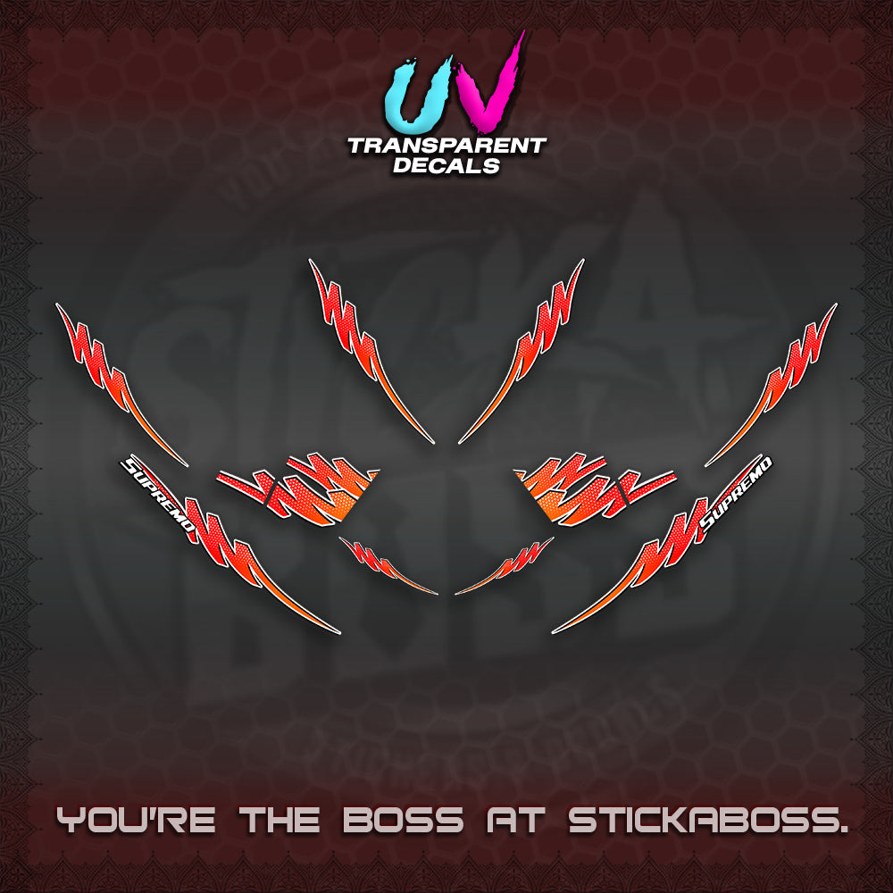AEROX V2 UV TRANSPARENT STRIPING DECALS (2 TONE PUTRA VIRDIAN)STICKER DECALS By STICKABOSS (Copy)