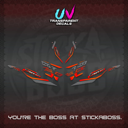 CLICK 125 V4 VARIO UV TRANSPARENT DECALS (2026 WHITE EDITION DESIGN) STICKER KITS By STICKABOSS