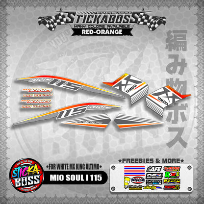 MIO SOUL I 115 STICKER DECALS ( FOR WHITE MX KING ULTIMO )【WITH FREEBIES】
