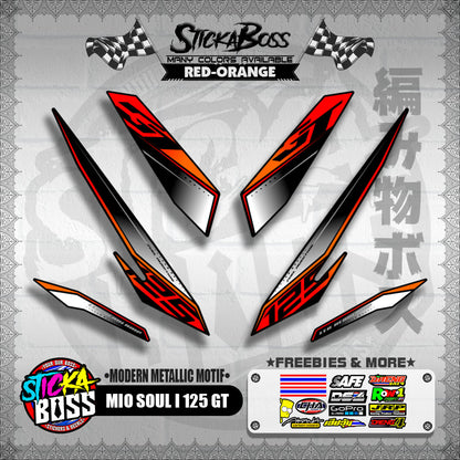 MIO SOUL I 125 GT DECALS ( MODERN METALLIC MOTIF )【WITH FREEBIES】
