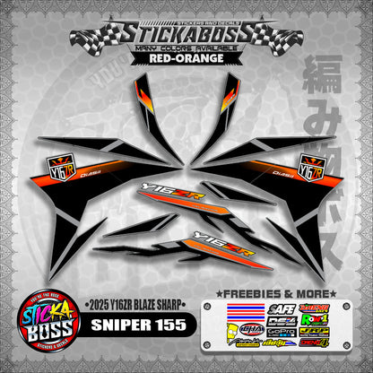 SNIPER 155 STICKER DECALS ( 2025 Y16ZR BLAZE SHARP )【WITH FREEBIES】