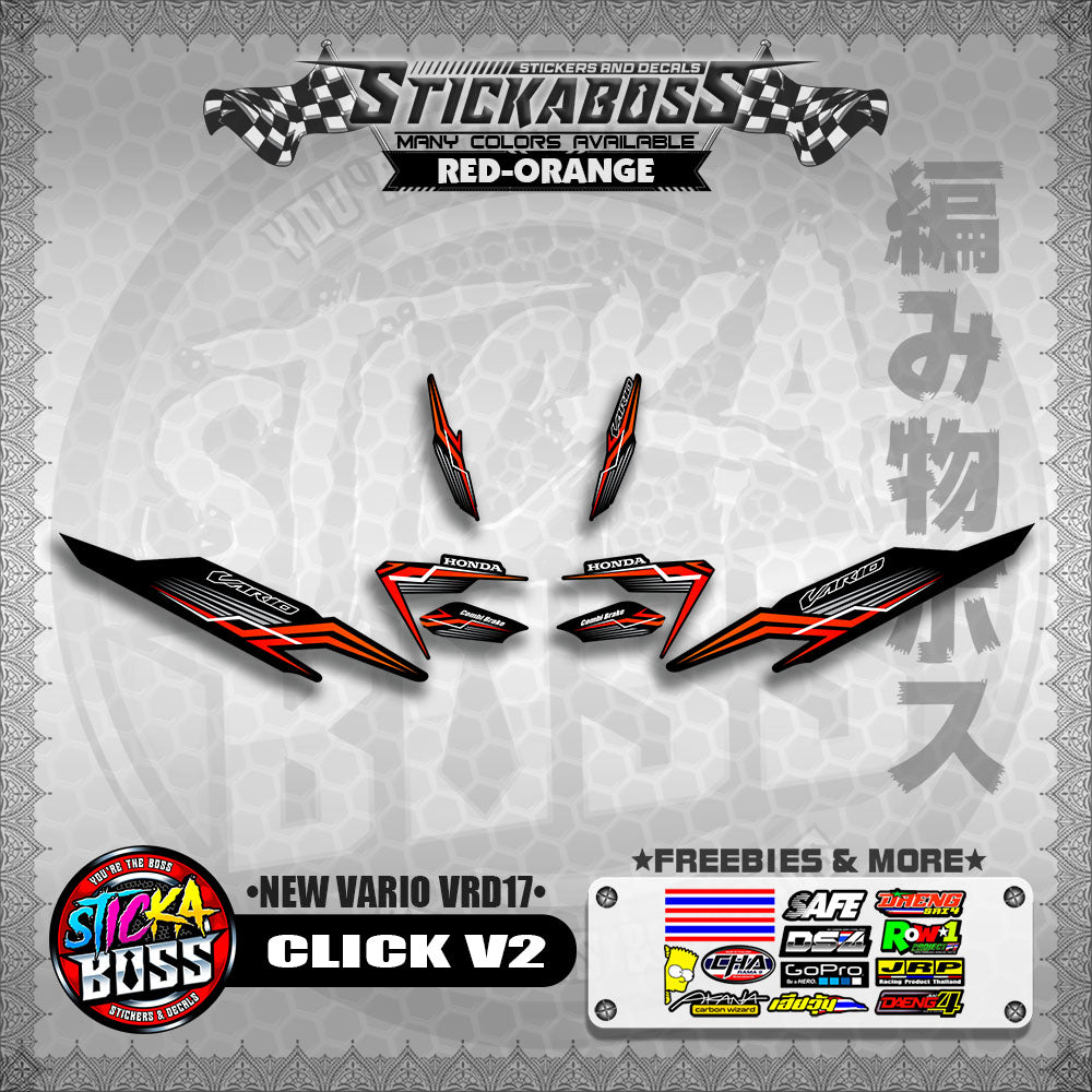 CLICK 125 V2 DECALS ( NEW VARIO VRD17 ) [PREMIUM GLOSSY LAMINATED ]【WITH FREEBIES】