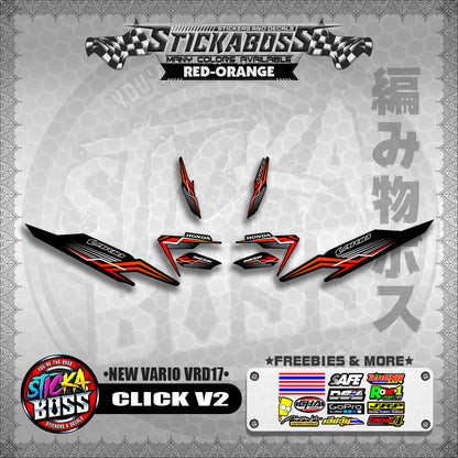 CLICK 125 V2 DECALS ( NEW VARIO VRD17 ) [PREMIUM GLOSSY LAMINATED ]【WITH FREEBIES】