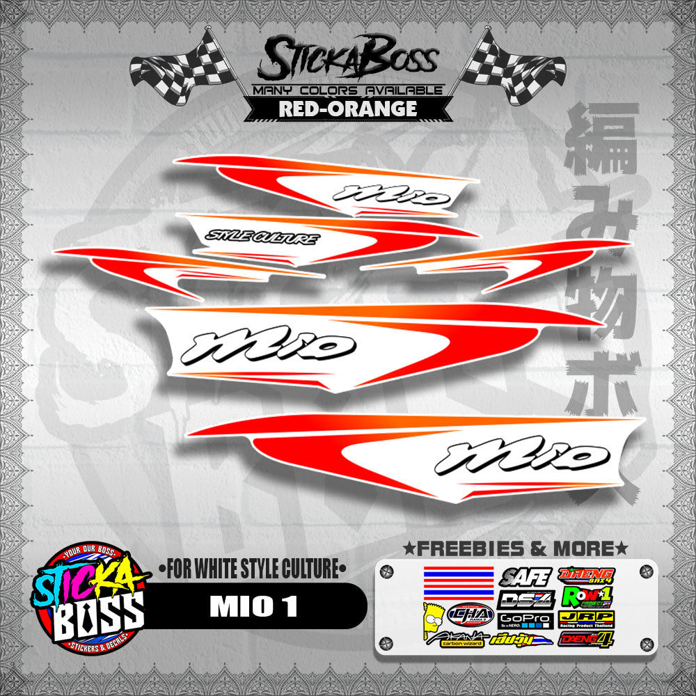 MIO 1 DECALS ( FOR WHITE STYLE CULTURE )【WITH FREEBIES】