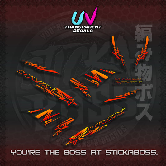 【PREMIUM UV PRINT】AEROX V1 MALAY CONCEPT ( TRANSPARENT NVX STARLIGHT ) STICKER DECALS By STICKABOSS