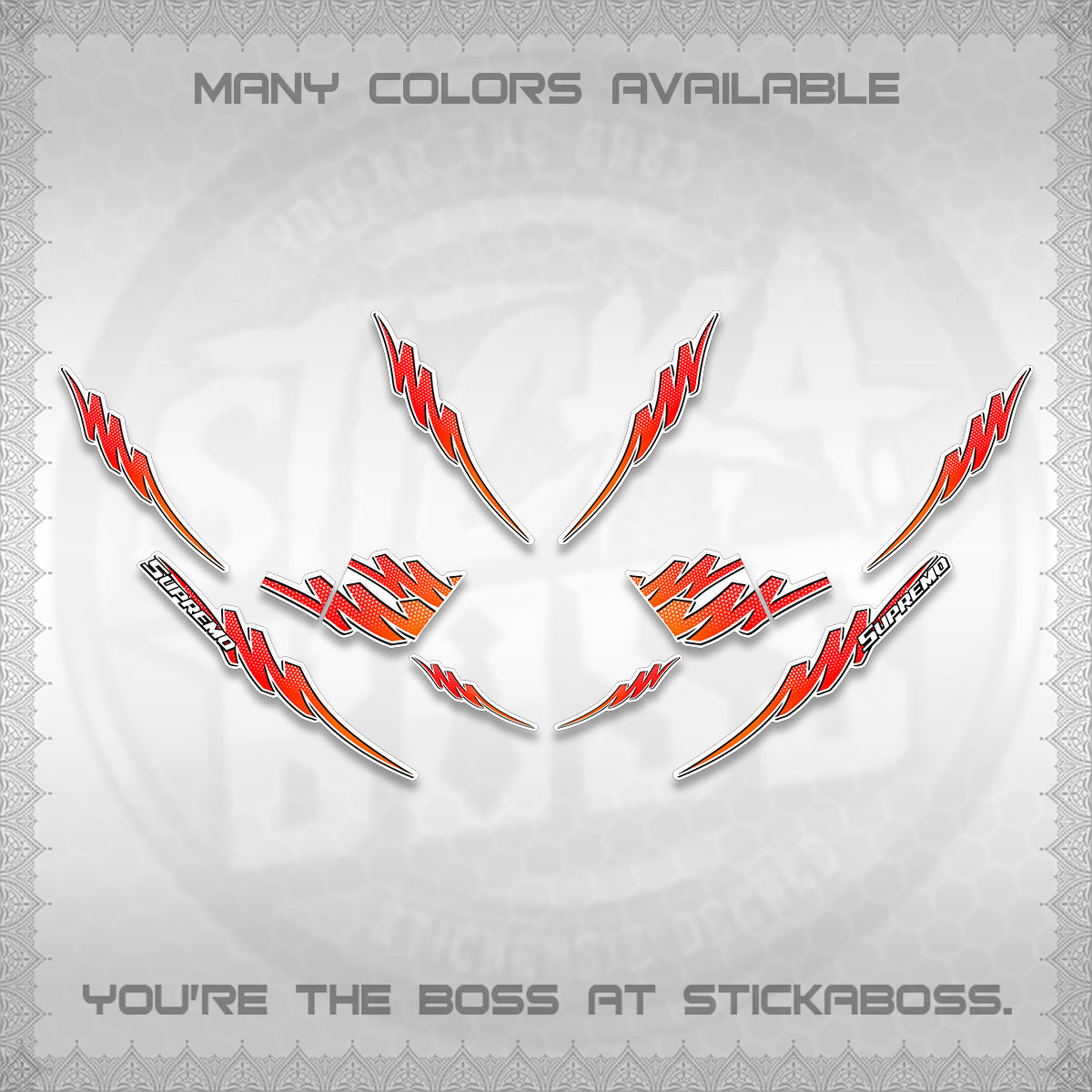 AEROX V2 FOR WHITE STRIPING DECALS (2 TONE PUTRA VIRDIAN)STICKER DECALS BY STICKABOSS