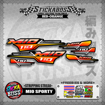 MIO SPORTY THAI CONCEPT STICKER DECALS ( STRIPPING STREAK )【WITH FREEBIES】