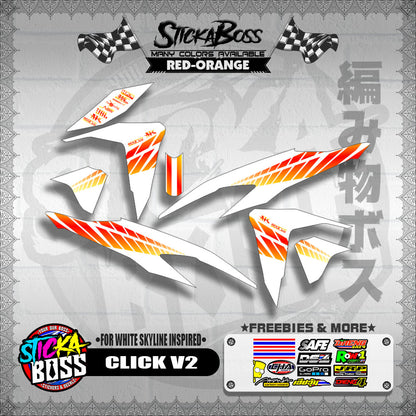 CLICK V2 DECALS ( FOR WHITE SKYLINE INSPIRED )【WITH FREEBIES】
