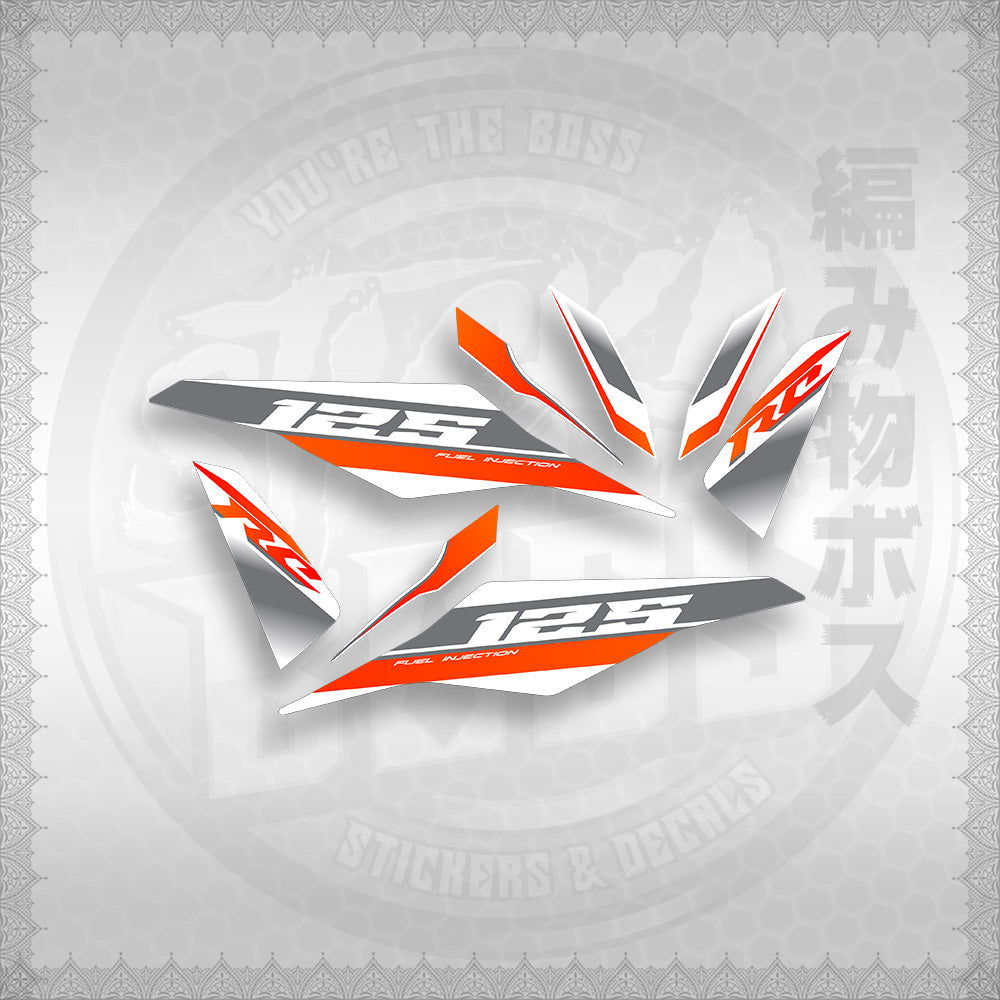 STICKER DECALS for MIO I 125 (MIIM3DARCEDFOWH) By STICKABOSS (SOFIE LAMINATED)