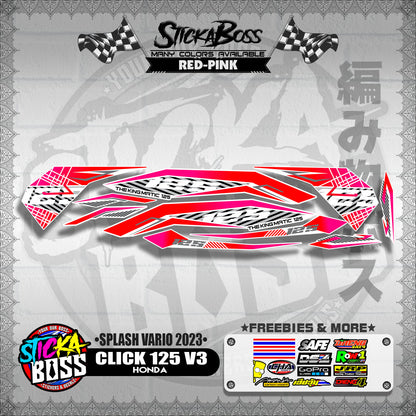 CLICK 125 V3 STOCK DECALS ( SPLASH VARIO 2023 )【WITH FREEBIES】