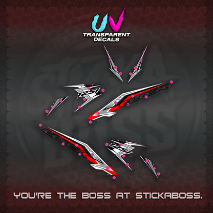 CLICK V2 UV TRANSPARENT VARIO DECALS (MOTIF POLET SAKURA DESIGN)STICKER DECALS By STICKABOSS