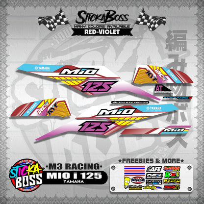 MIO i 125 STOCK DECALS ( M3 RACING ) 【WITH FREEBIES】