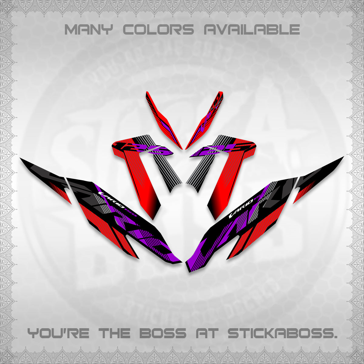 CLICK 125 V4 MALAYSIAN VARIO DECALS (2020 DESIGN) STICKER DECALS By STICKABOSS
