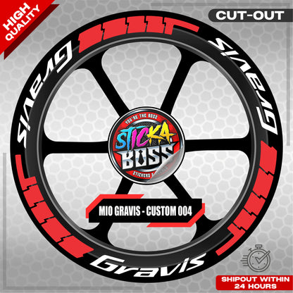 MIO GRAVIS MAG STICKER SET ( 2 MAGS ) - CUSTOM 004 | VINYL WATERPROOF CUT-OUT DECALS