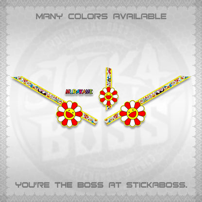GIORNO 125 DECALS (MURAKAMI FLOWER DESIGN) STICKER DECALS BY STICKABOSS