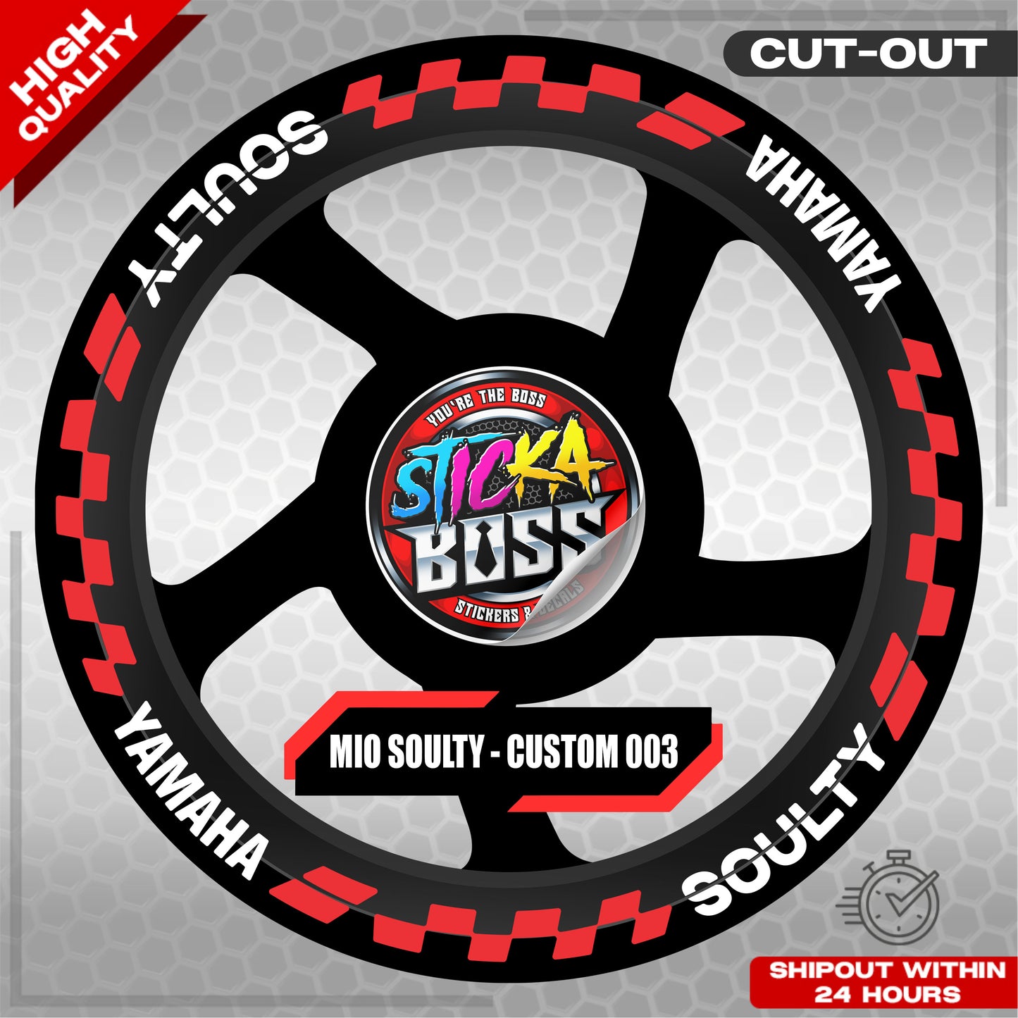 MIO SOULTY MAG STICKER SET ( 2 MAGS ) - CUSTOM 003 | VINYL WATERPROOF CUT-OUT DECALS